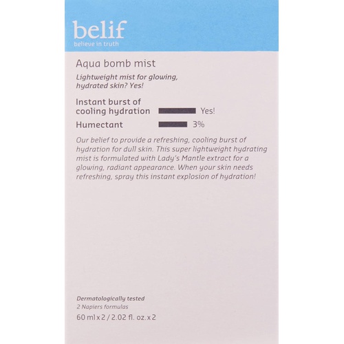  | belif Aqua Bomb Mist | Hydrating Facial Mist for Dehydrated Skin | Face Mist Spray, Moisturizing, Hydration, Clean Beauty