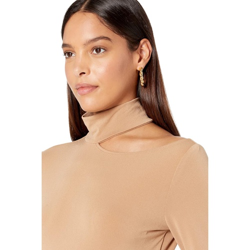  1.STATE One Cold-Shoulder Knit Crepe Top