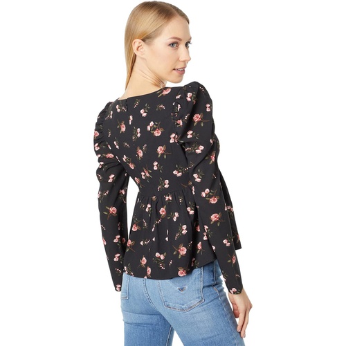  1.STATE Long Sleeve Squareneck Empire Top