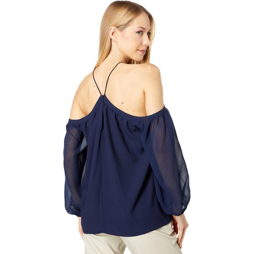  1.STATE Long Sleeve High Neck Blouse