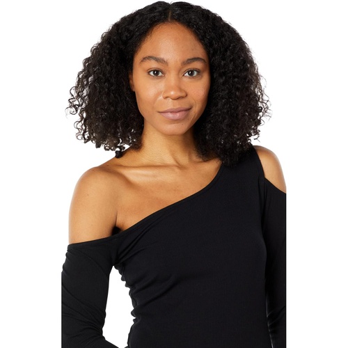  1.STATE Long Sleeve Asymmetrical One Shoulder Top