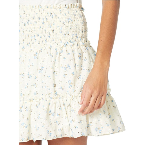  1.STATE Smocked Waist Tiered Ruffle Mini Skirt