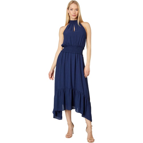  1.STATE Smocked Neck Halter Midi Dress