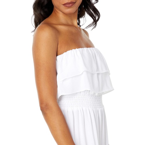  1.STATE Strapless Ruffle Tiered Maxi Dress