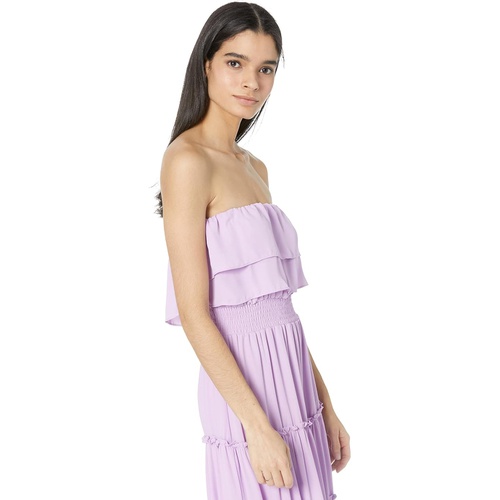  1.STATE Strapless Ruffle Tiered Maxi Dress