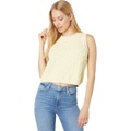 1.STATE Sleeveless Cable Crew Neck Sweater