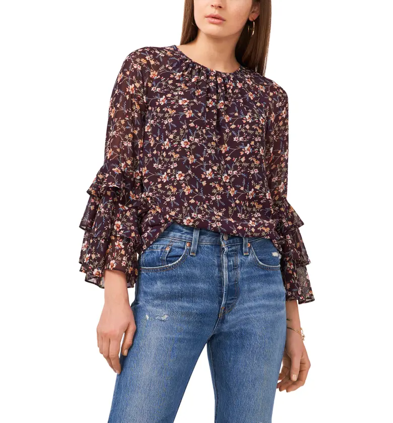 1STATE 1.STATE Floral Print Ruffle Top_FLORAL PRINT