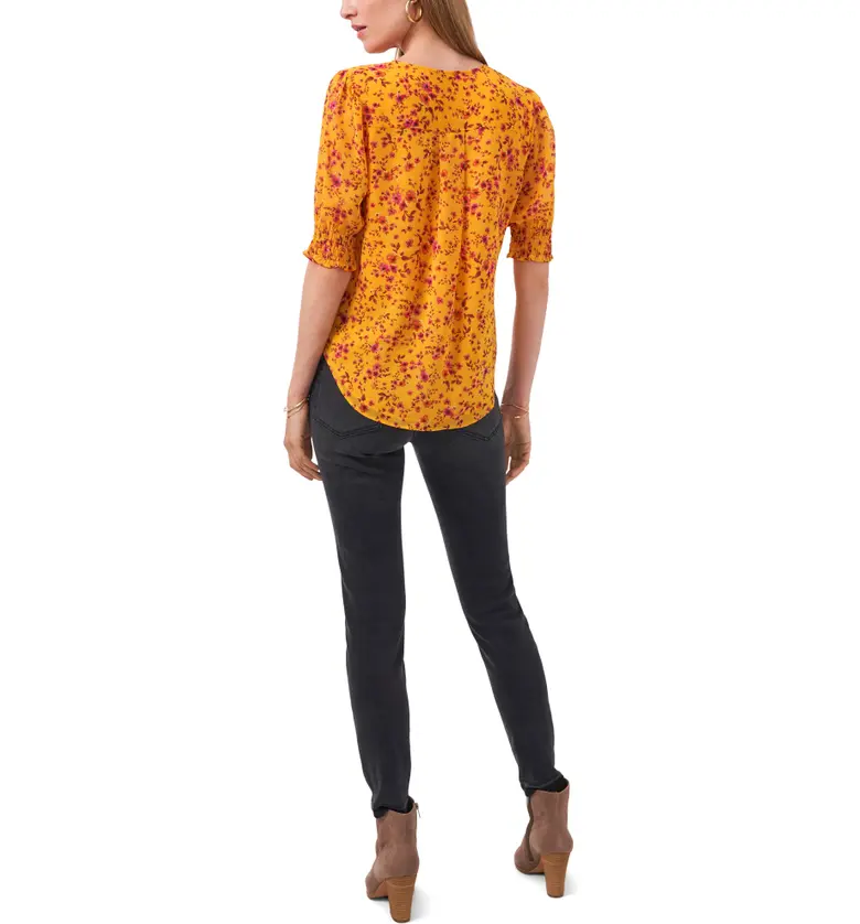  1STATE 1.STATE Floral Pintuck Front Top_FLRL GLOW