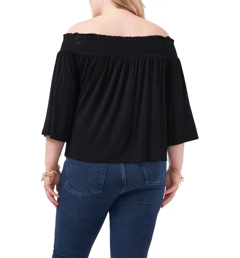  1STATE 1.STATE Off the Shoulder Knit Top_RICH BLACK