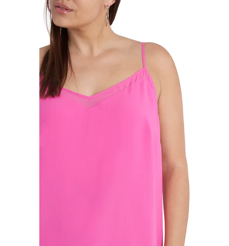  1STATE 1.STATE Sheer Inset Camisole_BRIGHT MULBERRY