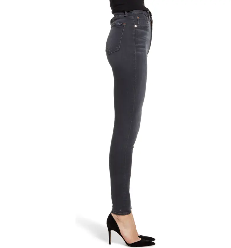  7 For All Mankind High Waist Ankle Skinny Jeans_CLASSIC GREY