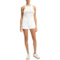 7 For All Mankind Mid-Roll Shorts in Broken Twill White