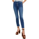 7 For All Mankind High-Waist Ankle Skinny in Peace Blue