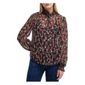 7 For All Mankind Long Sleeve Ruffle Neck Button-Up