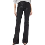 7 For All Mankind High-Waisted Coated Ali in Coated Black