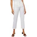 7 For All Mankind High-Waist Cropped Straight in Clean White