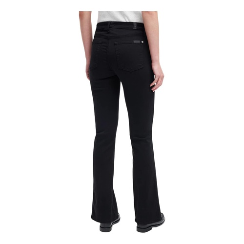  7 For All Mankind Kimmie Straight wu002F Center Front Vent in Slim Illusion Black