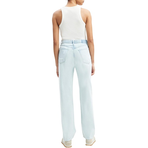  7 For All Mankind Easy Straight with Destroy in Sun Blue