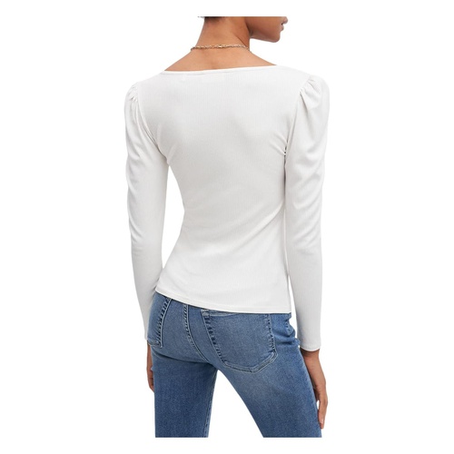  7 For All Mankind Long Sleeve Square Neck