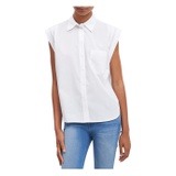 7 For All Mankind Sleeveless Button-Up Shirt