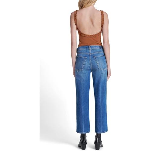  7 For All Mankind High-Waisted Cropped Straight in Garden Party