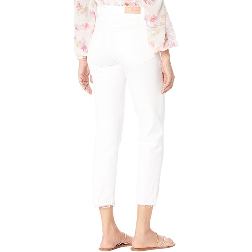  7 For All Mankind High-Waisted Cropped Straight in Soleil