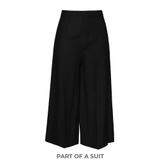 VISCOSE ESSENTIAL CROPPED WIDE-LEG TROUSERS