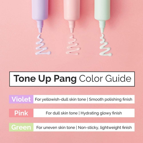  APIEU Tone Up Pang Base in Pink, Skin-Brightening Tinted Color-Correcting Primer