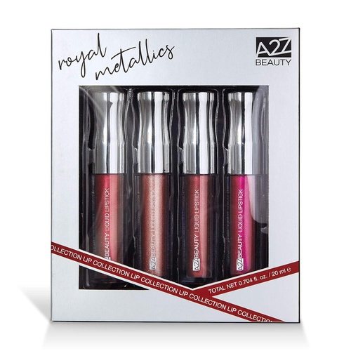  A2Z Beauty Beauty Royal Metallics Liquid Lipstick, 4 Count