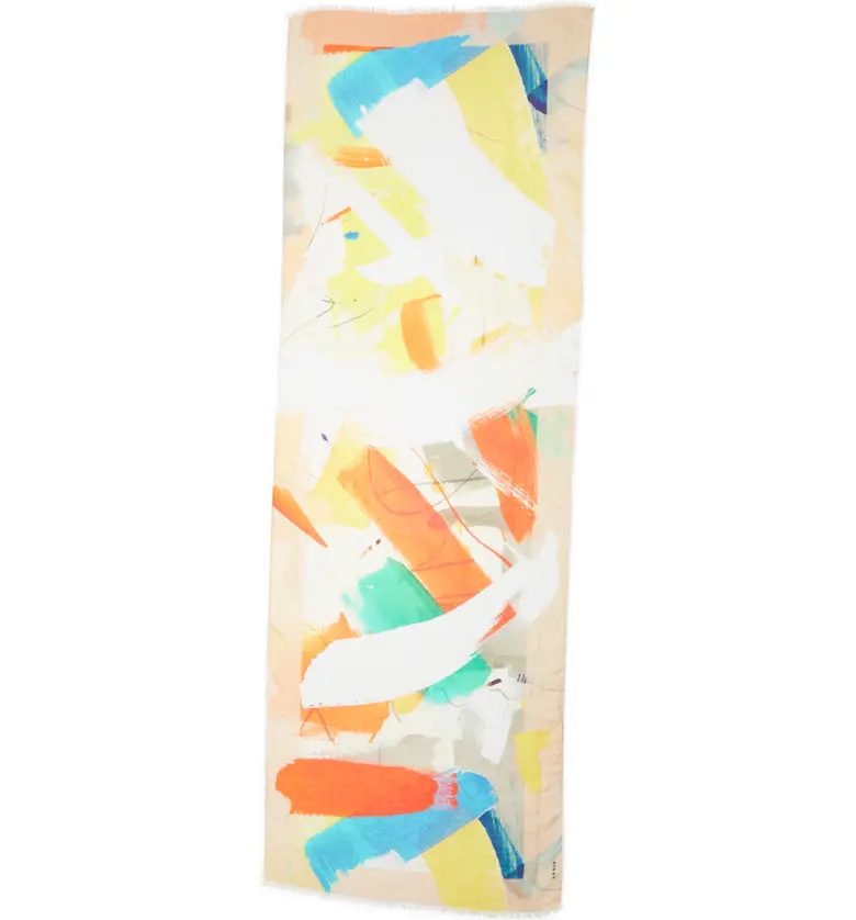  Akris Geometric Print Cashmere & Silk Scarf_MULTI