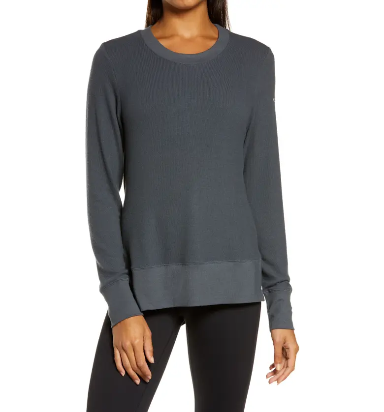 Alo Glimpse Long Sleeve Top_ANTHRACITE
