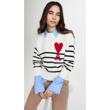 AMI Adc Striped Sweater
