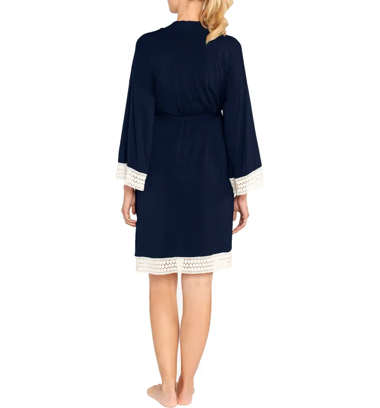  Angel Maternity Nursing Dress, Robe & Blanket Set_BLUE/ PINK