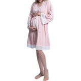 Angel Maternity Hospital Pack Nursing Nightgown, Robe, Baby Wrap & Headband_PINK