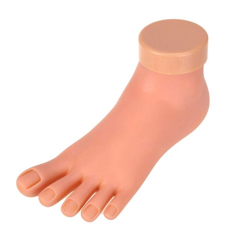  AORAEM Practice Fake Foot Flexible Movable Soft Silicone Fake Foot Tool for Nail Art Training Display