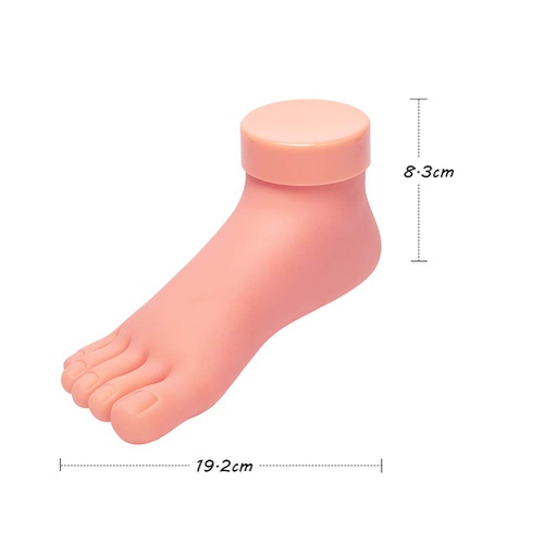  AORAEM Practice Fake Foot Flexible Movable Soft Silicone Fake Foot Tool for Nail Art Training Display（1 Pair）