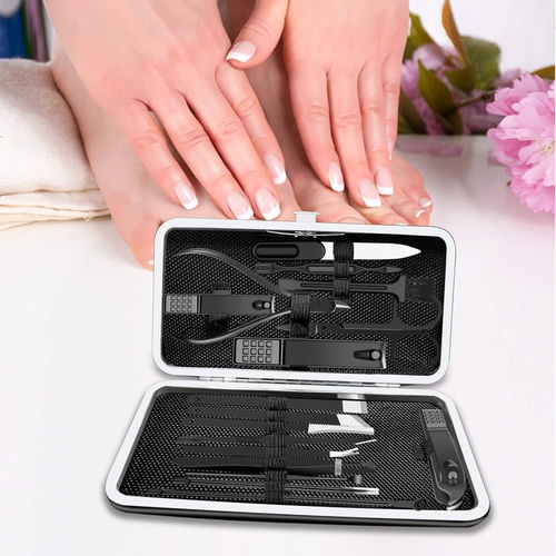  Manicure Pedicure Set, Arony 17 in 1 Stainless Steel Manicure Pedicure Kit, Manicure Kit, Nail Clipper Set, Professional Grooming Kit, Nail Tools with Luxurious Leather Travel Case