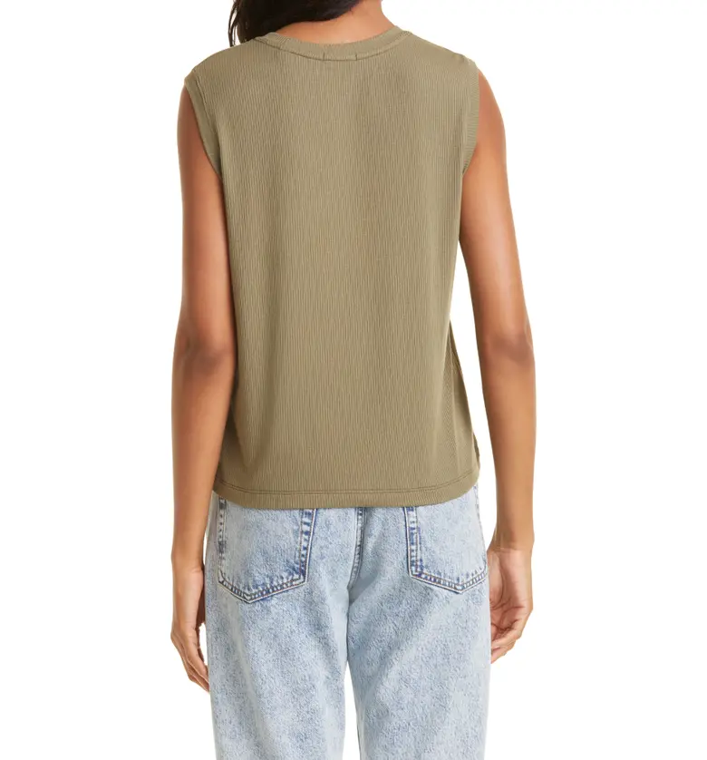  ATM Anthony Thomas Melillo Micro Modal Knit Muscle T-Shirt_ARMY