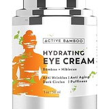 Active Bamboo Anti Aging Eye Cream Dark Circles Wrinkles Eye Bags Fine Lines Puffiness. Best Anti Aging Eye Cream Moisturizer for Wrinkles, Crows feet, Puffy Eyes
