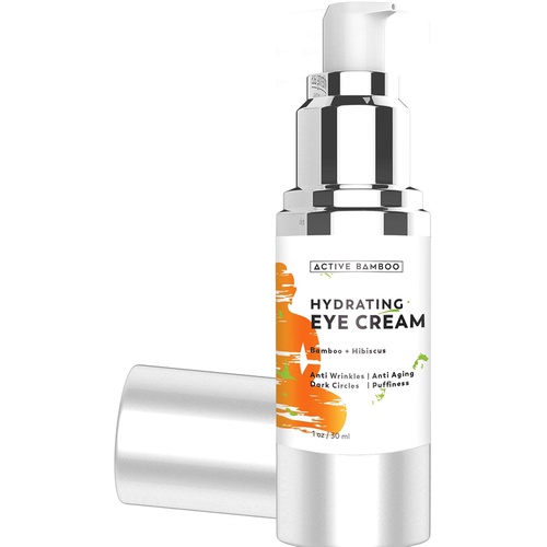  Active Bamboo Anti Aging Eye Cream Dark Circles Wrinkles Eye Bags Fine Lines Puffiness. Best Anti Aging Eye Cream Moisturizer for Wrinkles, Crows feet, Puffy Eyes
