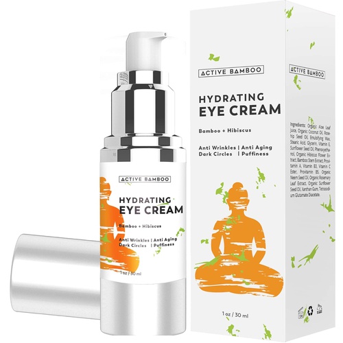  Active Bamboo Anti Aging Eye Cream Dark Circles Wrinkles Eye Bags Fine Lines Puffiness. Best Anti Aging Eye Cream Moisturizer for Wrinkles, Crows feet, Puffy Eyes