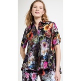 Adam Lippes Short Sleeve Trapeze Top In Printed Voile