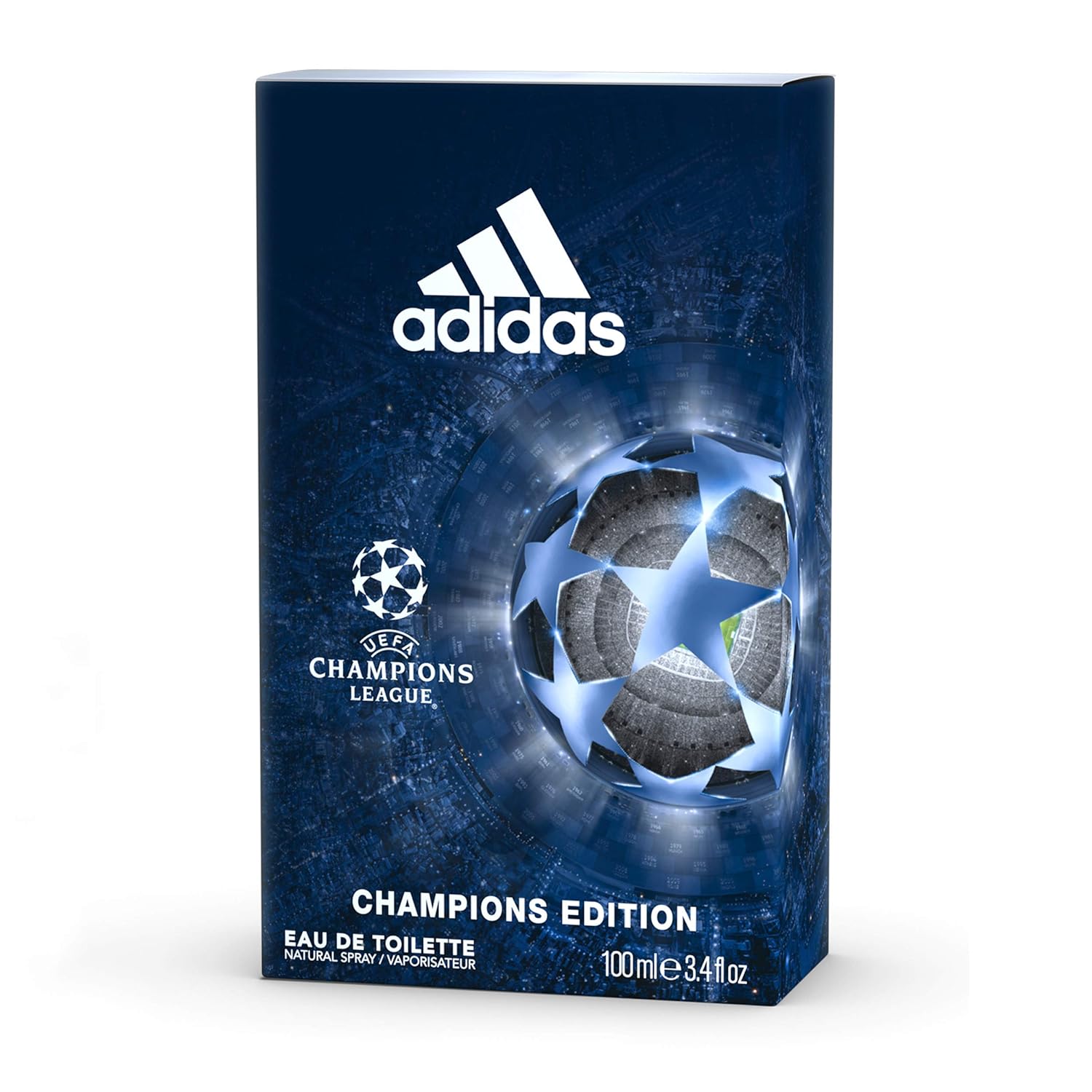 아디다스 Adidas UEFA Champions League Edition Eau de Toilette Spray for Men, 3.4 Ounce