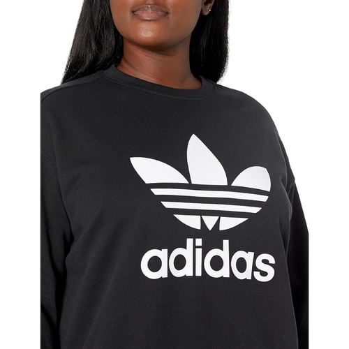 아디다스 Adidas Originals Plus Size Trefoil Crew Sweatshirt