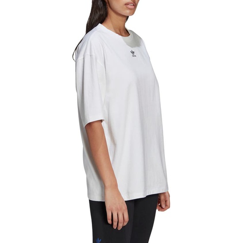 아디다스 adidas Embroidered Logo Oversize T-Shirt_WHITE
