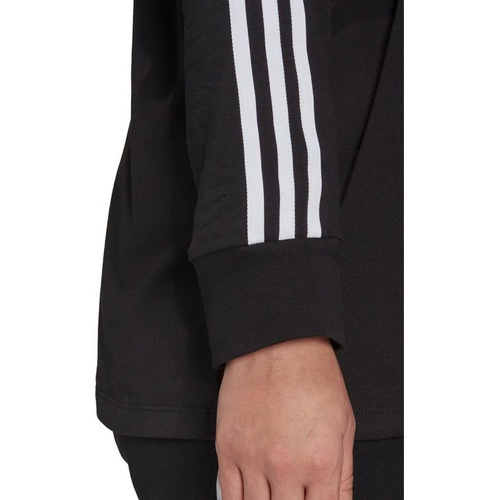 아디다스 adidas Classics 3-Stripes Long Sleeve Graphic Tee_BLACK