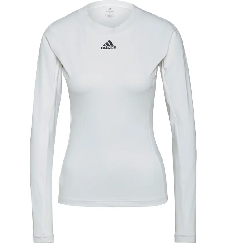 아디다스 adidas Tennis Freelift Long Sleeve T-Shirt_WHITE/ BLACK