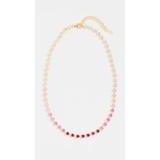 Adinas Jewels Pink Ombre Tennis Necklace