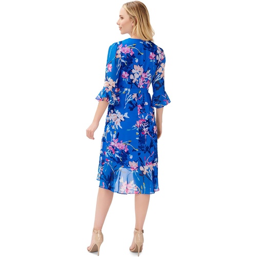  Adrianna Papell Printed Floral Chiffon Dress