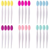 Aenoyo US Aenoyo 24 Pcs Silicone Exfoliating Lip Brush Double-Sided Soft Cleaning Beauty Tool for Smoother and Soft Lip, 6 Colors